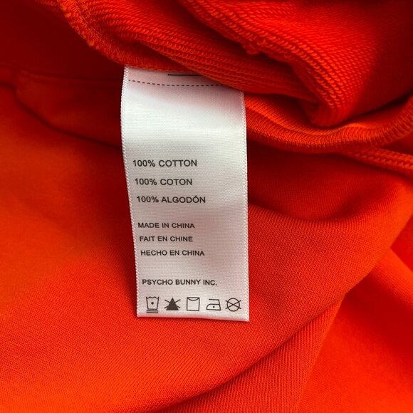 Psycho Bunny Cleveland Chainstitch Sweatpant Tangerine Tango Men's Size Med‎ NEW - Picture 8 of 8